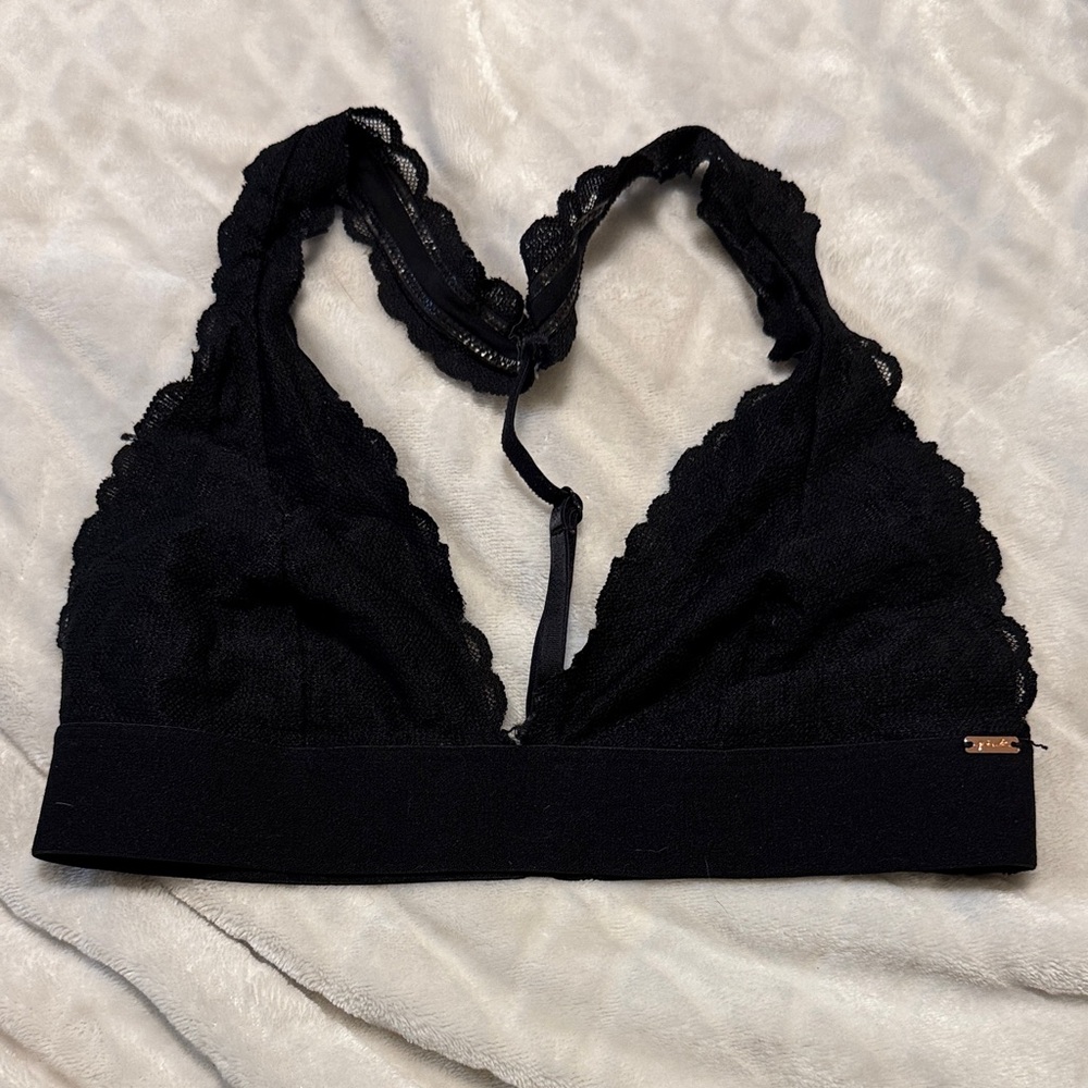 PINK Victoria's Secret Black Lace Bralette